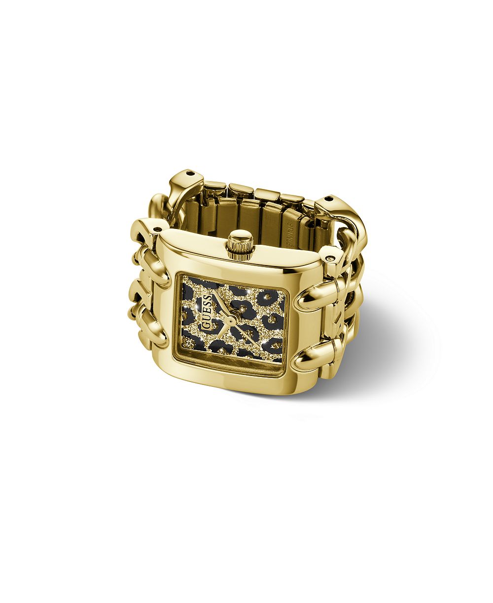 Женские кварцевые часы GUESS, золотистая нержавеющая сталь, 18mm