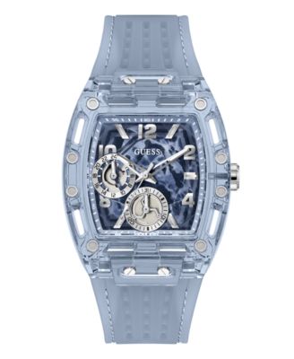 Мужские часы GUESS Quartz Blue Silicone Strap 42mm