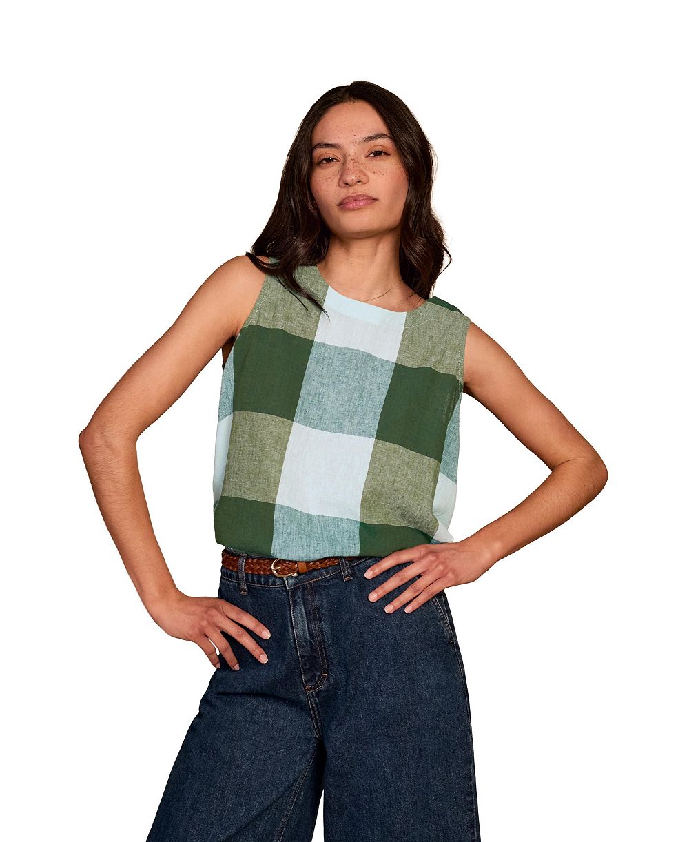 Женская блузка Celtic & Co. Plaid Pleat-Back без рукавов