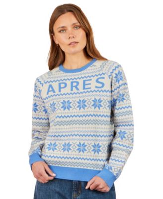 Yumi Women's Apres Fair Isle Crewneck Sweater