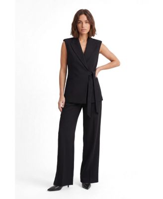 Karen Millen Women's High Waist Wide Leg Trouser
