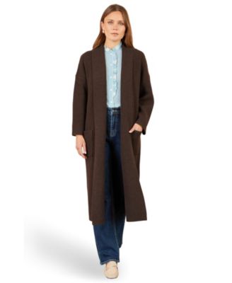 Yumi Women's Long Sleeve Knitted Maxi Cardigan