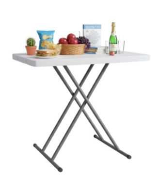 AOFAR 30" Folding Table Adjustable Height Waterproof Portable