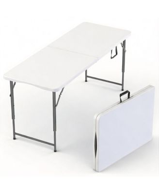 AOFAR 5.5 Feet Foldable Portable Table Steel Handle Indoor Outdoor Utility