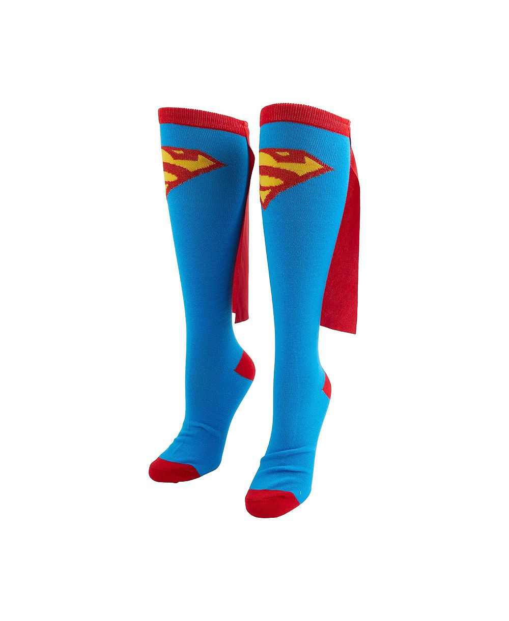 Superman Women's Logo Knee-High Cape Socks