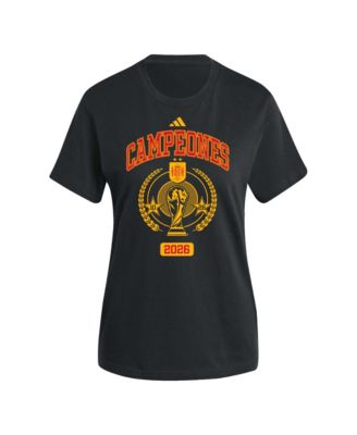 Adidas Women's Black Spain National Team 2026 FIFA World Cup Champions Trophy T-Shirt