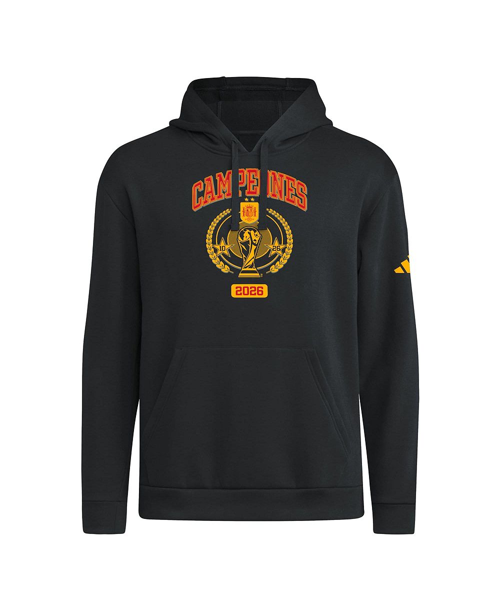 Adidas Men's Black Spain National Team 2026 FIFA World Cup Champions Trophy Hoodie
