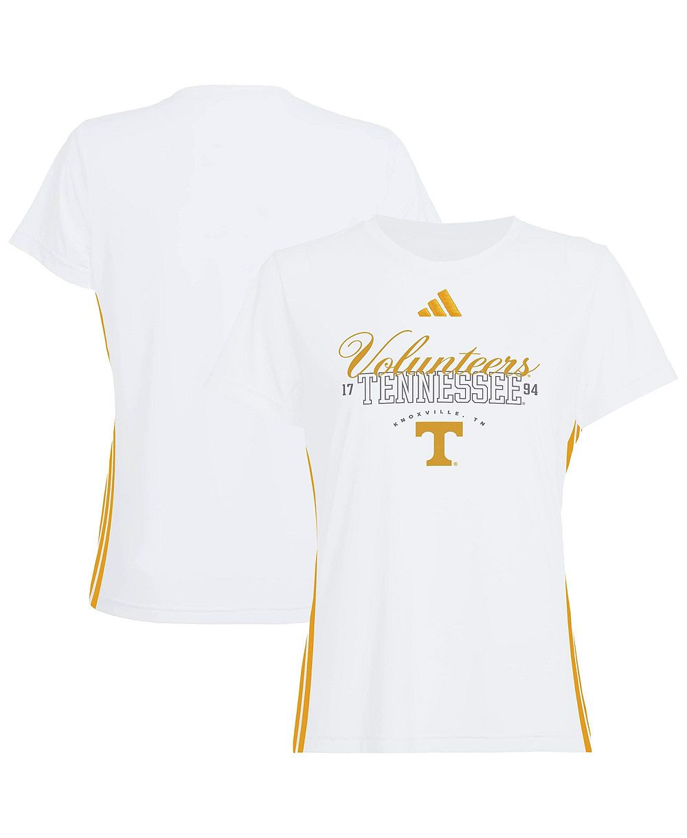 Adidas Women's White Tennessee Volunteers Essentials 3-Stripes T-Shirt