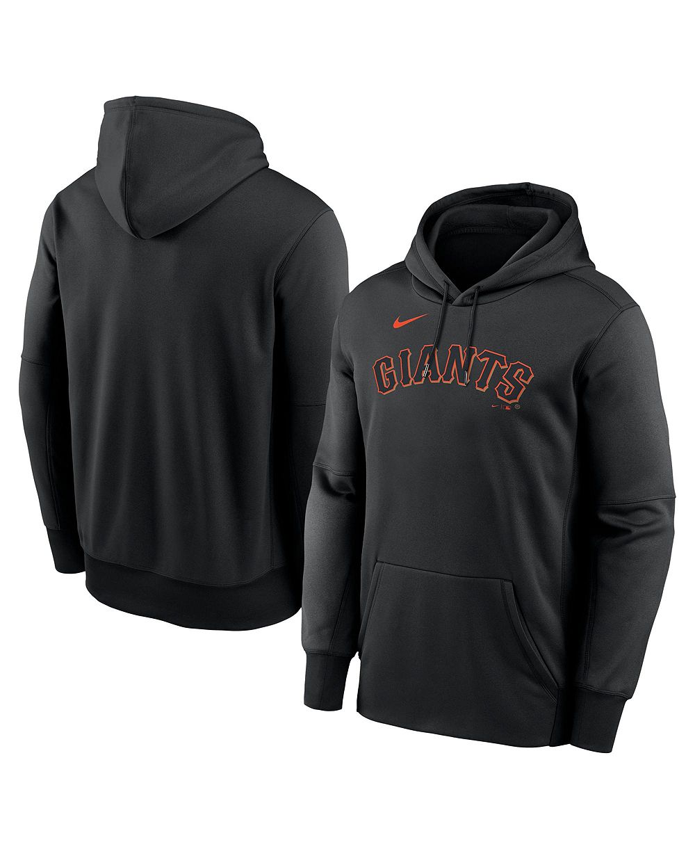 Nike Men's Black San Francisco Giants Primary Wordmark Therma Hoodie