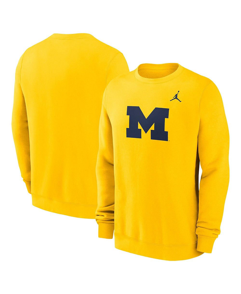 Мужская толстовка Jordan Maize Michigan Wolverines Primetime Fleece Pullover