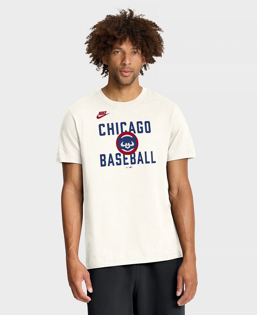 Футболка Nike Men's Cream Chicago Cubs Cooperstown Collection ‘70s Inspired