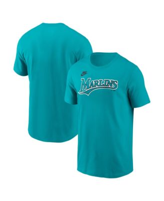 Мужская футболка Nike, бирюзовая, Florida Marlins Cooperstown Wordmark