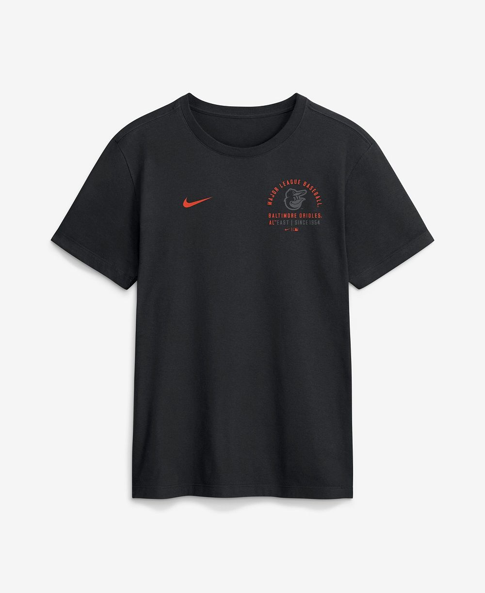 Nike Men's Black Baltimore Orioles Split Logo T-Shirt