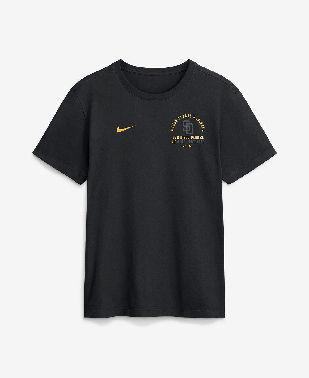 Nike Men's Black San Diego Padres Split Logo T-Shirt