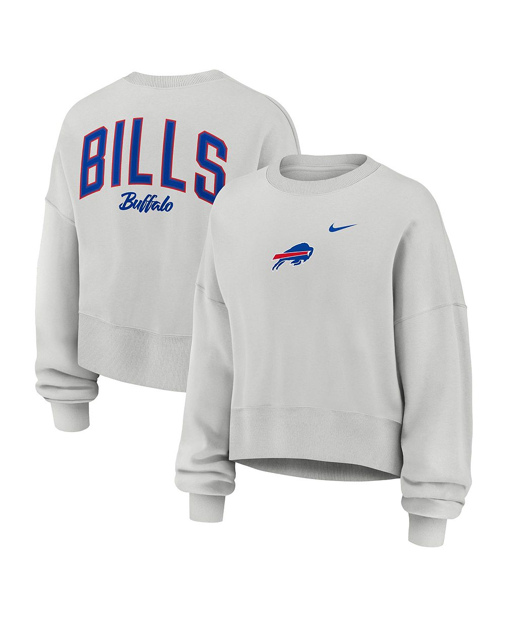 Женский свитшот Nike Women's Gray Buffalo Bills Oversized Primetime Phoenix Fleece