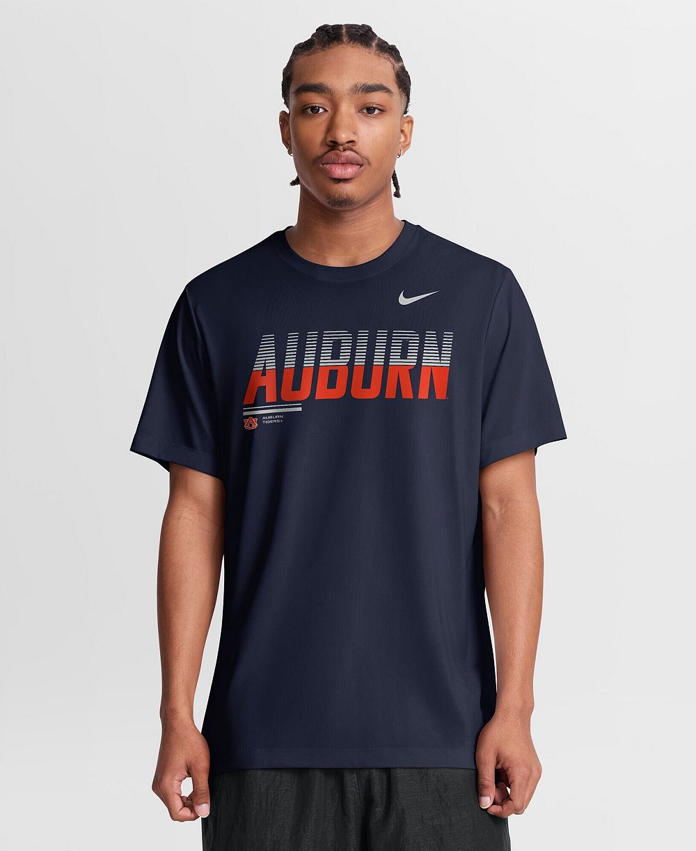 Мужская футболка Nike Navy Auburn Tigers Sideline Legend Dri-FIT