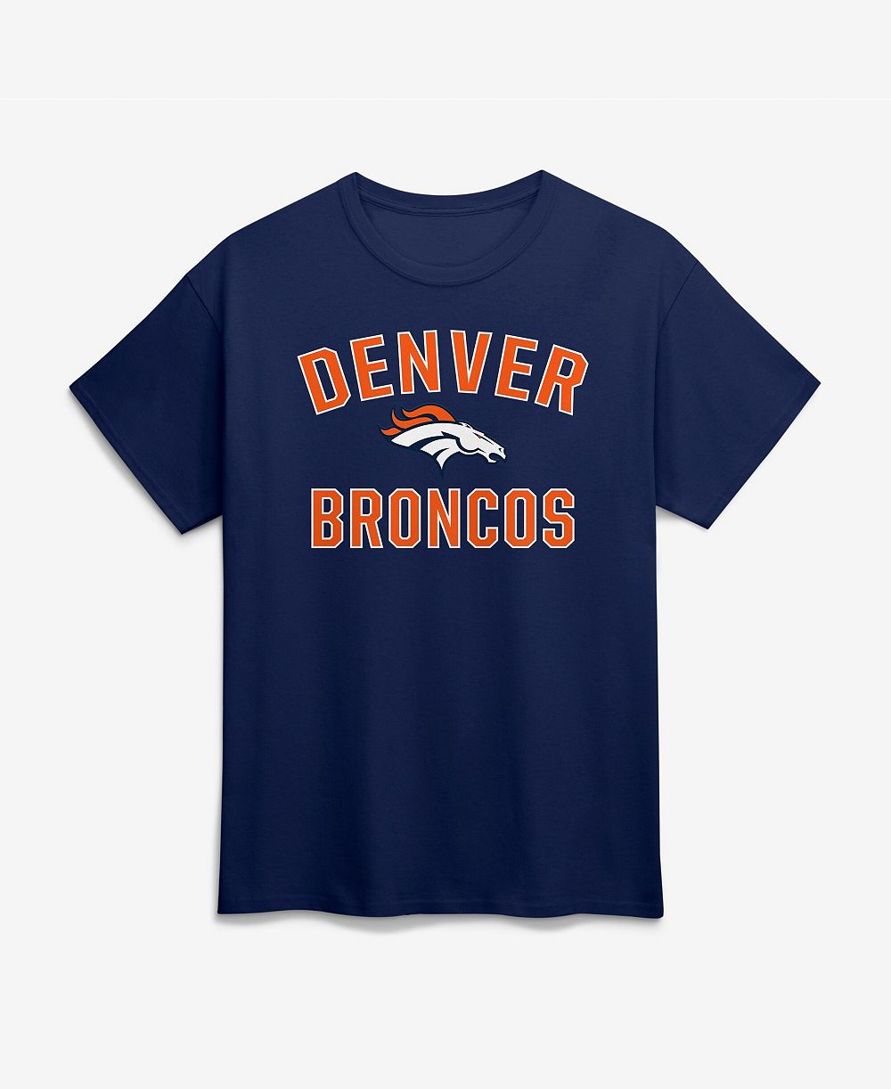 Мужская футболка Logo Athletic Navy Denver Broncos Cotton Victory Arch