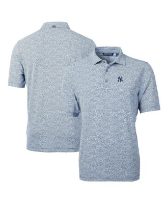 Cutter Buck Мужская рубашка поло New York Yankees Virtue Eco Pique Botanical Print, темно-синяя