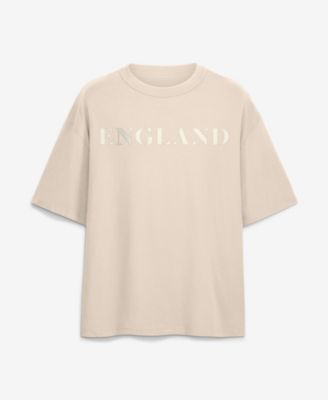 Fanatics Men's Cream England National Team Oversized Unwind Tonal Heavyweight T-Shirt