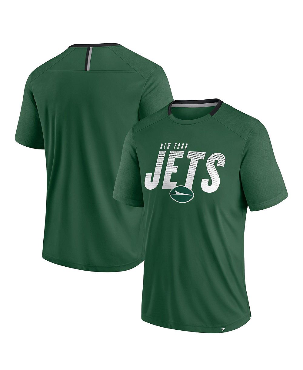 Мужская футболка Fanatics Green New York Jets Defender Fade Slant T-Shirt
