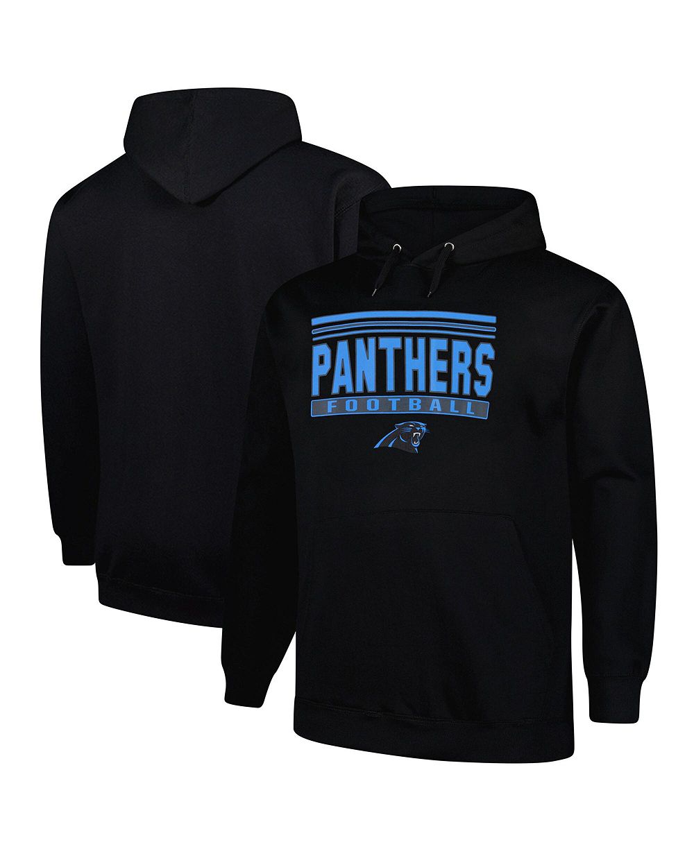 Fanatics Men's Black Carolina Panthers Big & Tall Pop Pullover Hoodie