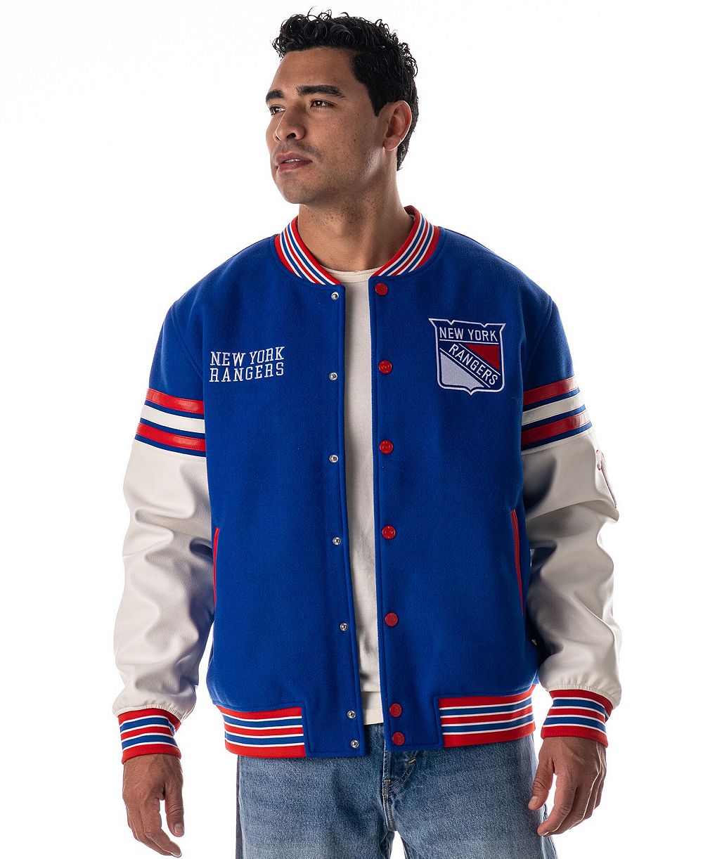 The Wild Collective Мужская и женская университетская куртка New York Rangers, синяя