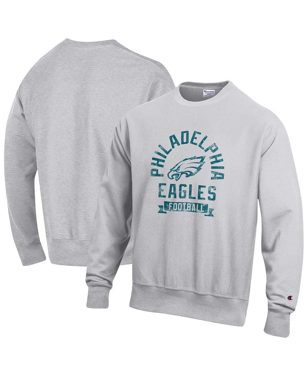 Мужской свитшот Champion Reverse Weave из флиса, цвет Heather Gray Philadelphia Eagles