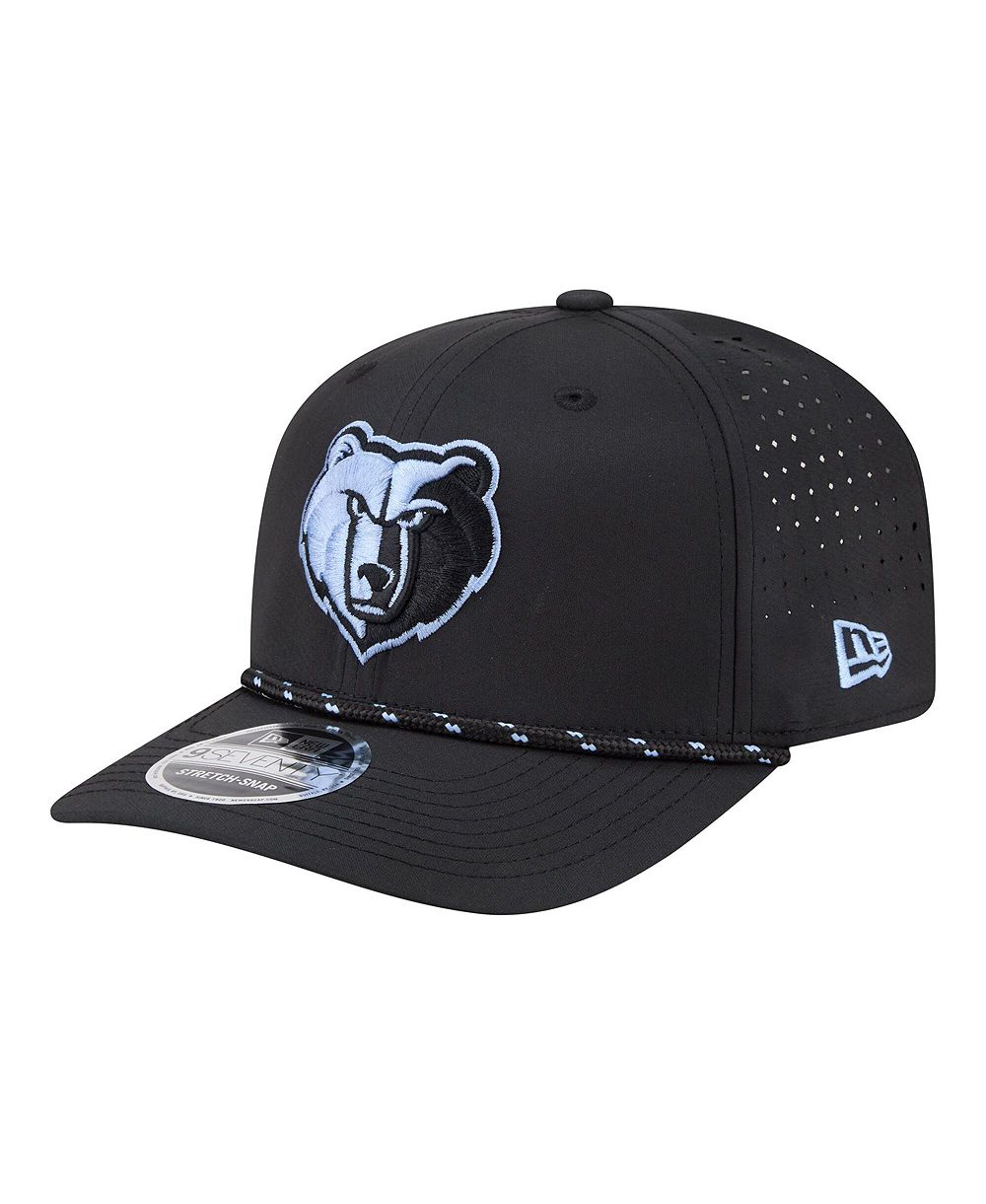 New Era Men's Black Memphis Grizzlies Sport Rope Vented Stretch-Snap 9SEVENTY Hat