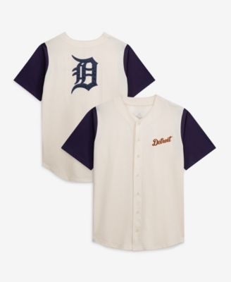Fanatics Men's Cream Detroit Tigers Big & Tall Full-Button Jersey