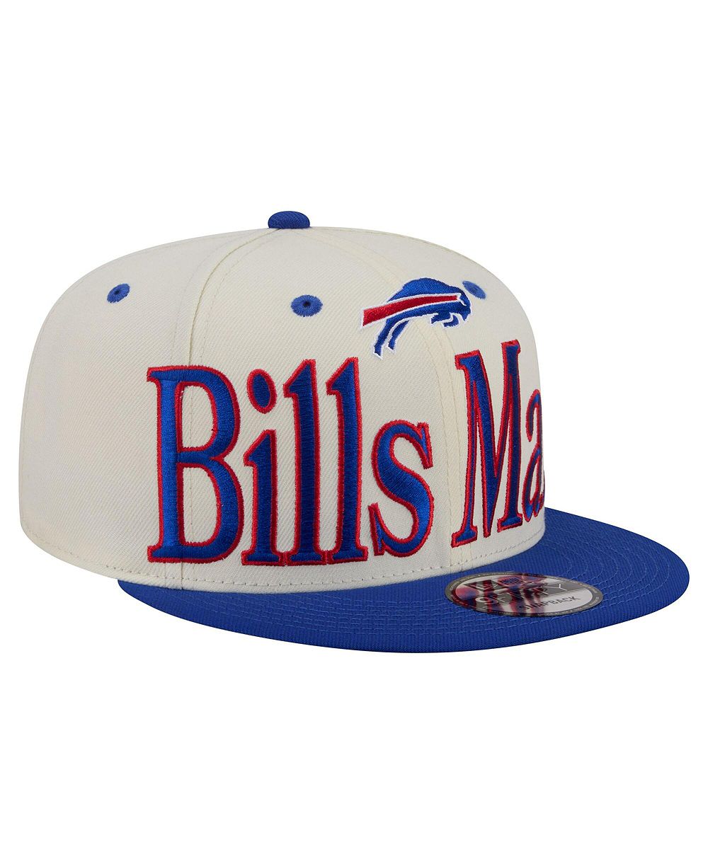 Мужская кепка New Era Cream Buffalo Bills Bills Mafia Oversized Slogan 9FIFTY Snapback
