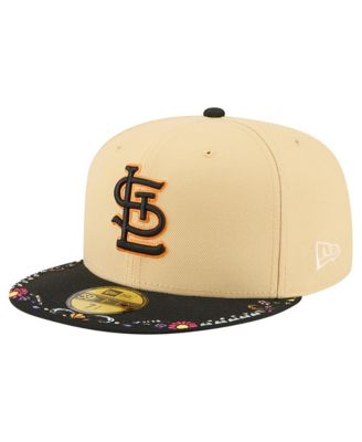 New Era Men's Light Beige St. Louis Cardinals Two-Tone Embroidered Visor 59FIFTY Fitted Hat