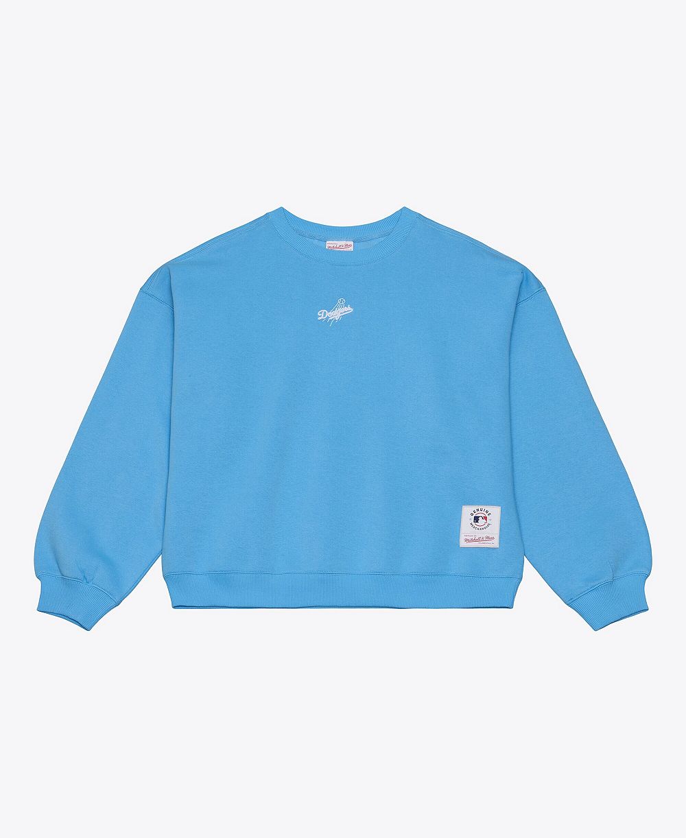 Мужская свитшот Mitchell & Ness Light Blue Los Angeles Dodgers Insignia Fleece