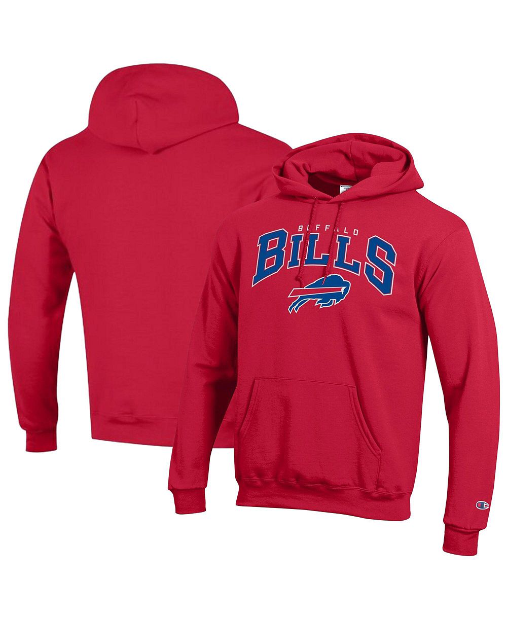 Champion Мужской красный худи Buffalo Bills Powerblend Arch over Logo