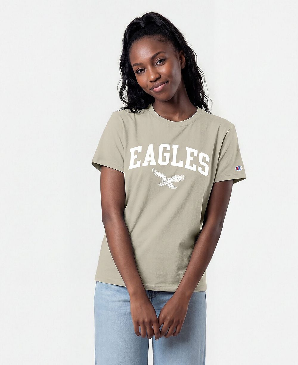 Champion Женская футболка Philadelphia Eagles Cocoa Butter, светло-коричневая