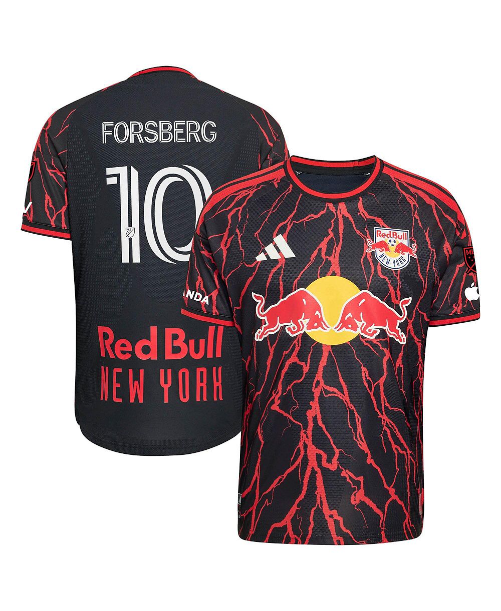 Adidas Men's Emil Forsberg Black New York Red Bulls 2026 The Rooted Kit On-Field Authentic Patch Jersey