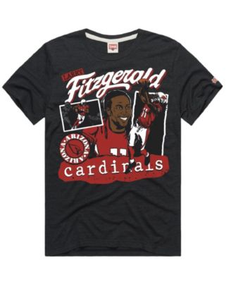 Мужская и женская футболка Homage Larry Fitzgerald Charcoal Arizona Cardinals Classic Illustration Tri-Blend