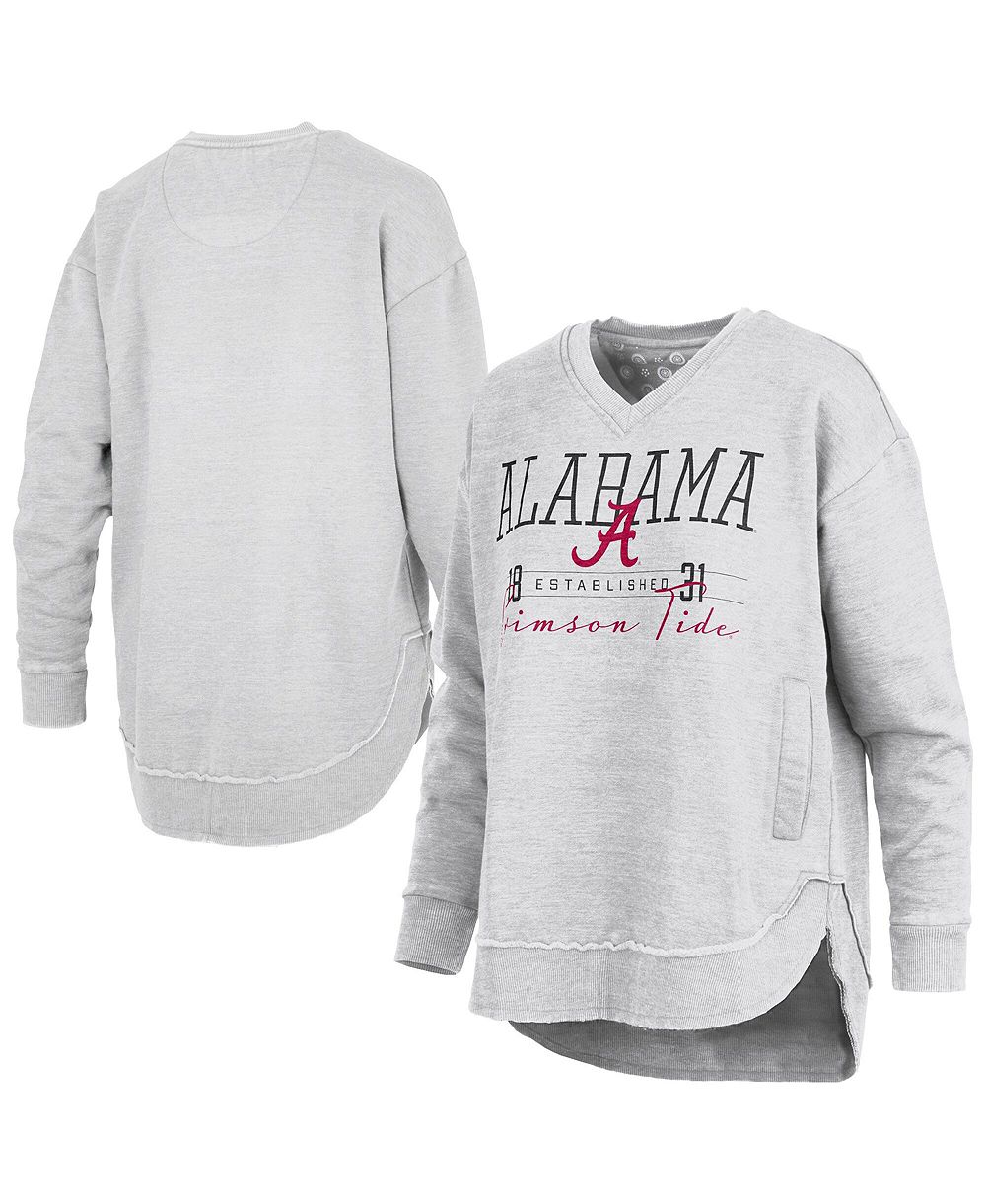 Pressbox Женский Heather Gray Alabama Crimson Tide Marcus East Hall Poncho V-Neck Sweatshirt