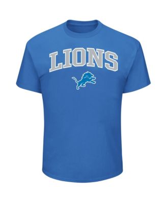 Мужская футболка Fanatics Blue Detroit Lions Big & Tall Arch Logo