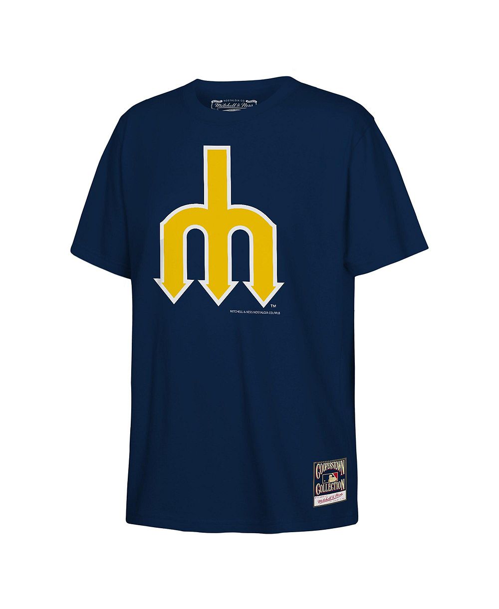 Детская футболка Mitchell & Ness Navy Seattle Mariners Retro Logo