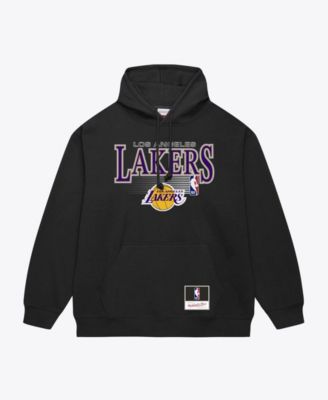 Мужское худи Mitchell & Ness Black Los Angeles Lakers Team Name Stack Logo