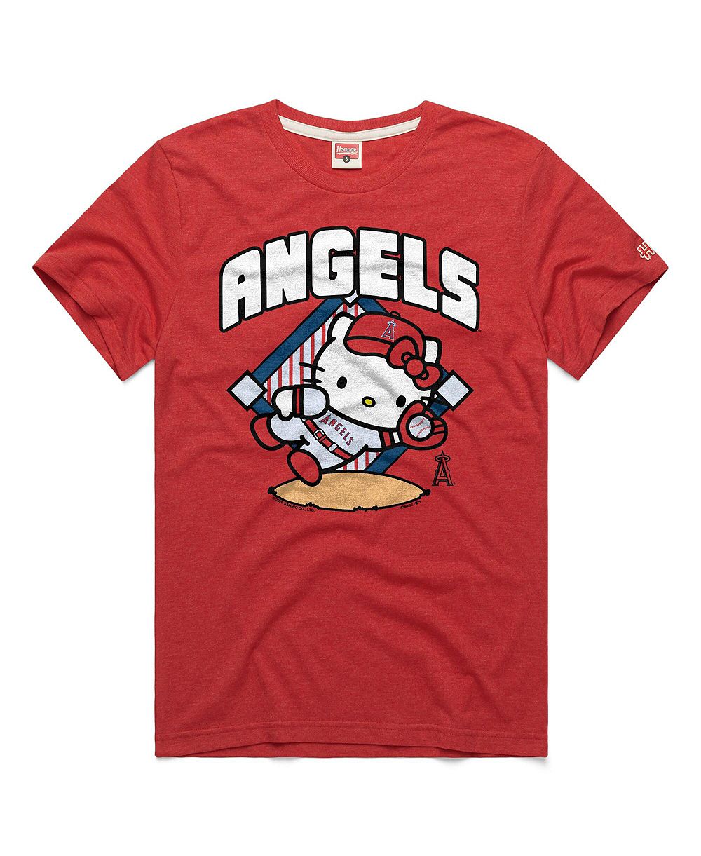 Футболка Homage Men's and Women's Red Los Angeles Angels Hello Kitty Tri-Blend