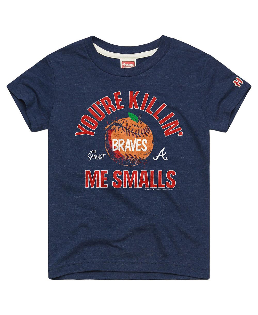 Детская футболка Homage Big Boys and Girls Navy Atlanta Braves x The Sandlot Tri-Blend