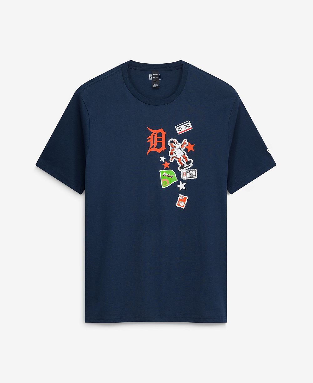 Мужская футболка New Era Navy Detroit Tigers City Patch