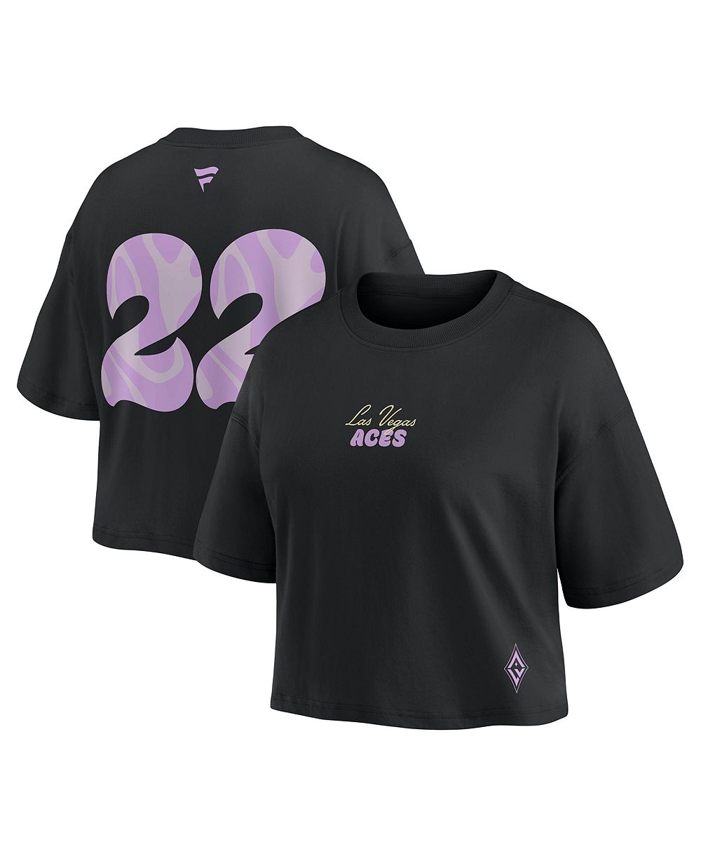 Женская футболка Fanatics Las Vegas Aces A'ja Wilson Name & Number Cropped