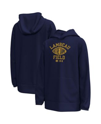 Under Armour Big Boys and Girls Navy Notre Dame Fighting Irish 2026 Shamrock Series Arch Field Sign Fleece Hoodie