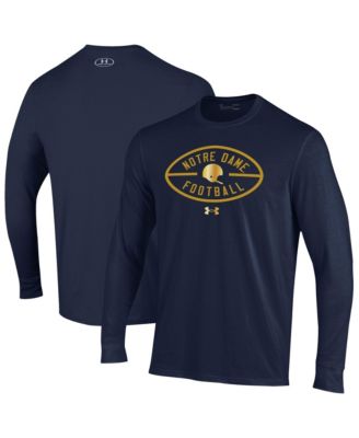 Футболка Мужской Under Armour, темно-синяя, Notre Dame Fighting Irish 2026 Shamrock Series, длинный рукав