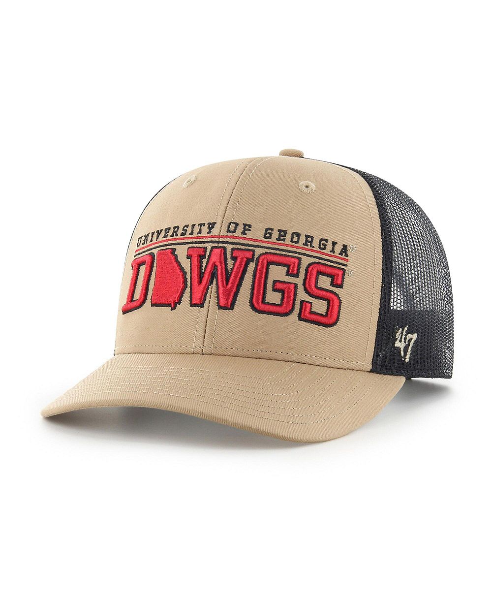 Мужская кепка '47 Brand Khaki Georgia Bulldogs Local Statement Trucker Adjustable