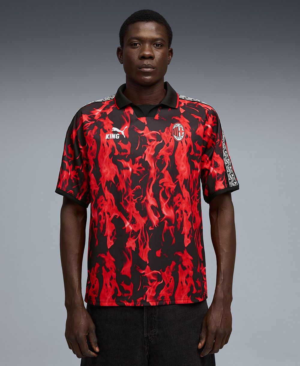 Мужская ретро джерси Puma Red AC Milan King