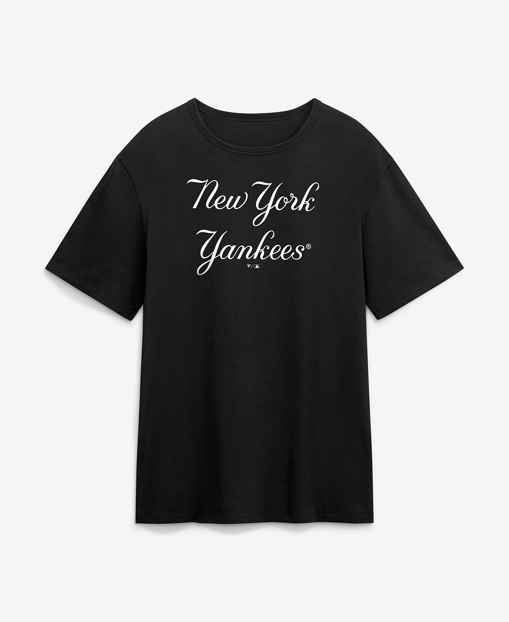 Мужская футболка Fanatics New York Yankees Alternate Logo Legacy, черная