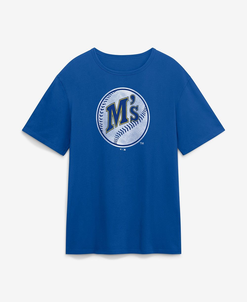 Мужская футболка Fanatics Royal Seattle Mariners Alternate Logo Legacy